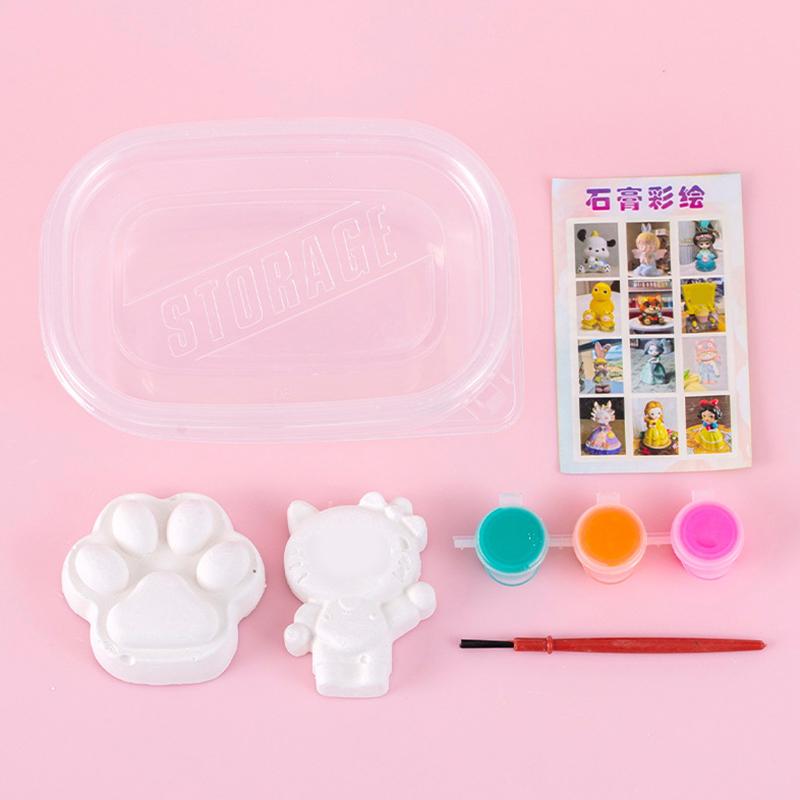 Кукла из гипса, раскрашивающая игрушку своими руками, креативная ручная работа, раскраска из гипса, художественная граффити-игрушка, обучающая игрушка, подарок на день рождения