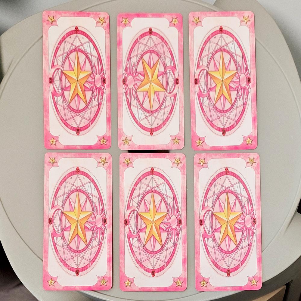 Колода Таро Cardcaptor Sakura 11x5,5 см - Полный набор из 56 карт | Розовое издание Sakura для фанатов и косплея