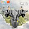 Wange Military Armored Aircraft Model SR-71 BlackBird Building Block Toy Set Fighter Plane Compatible with Bricks Children's Birthday Gift No.4005
