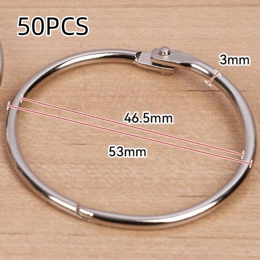 50/100Pcs O Ring Metal Binder Ring Sturdy Paper Binder Ring Loose Leaf Ring  School Office Supplies