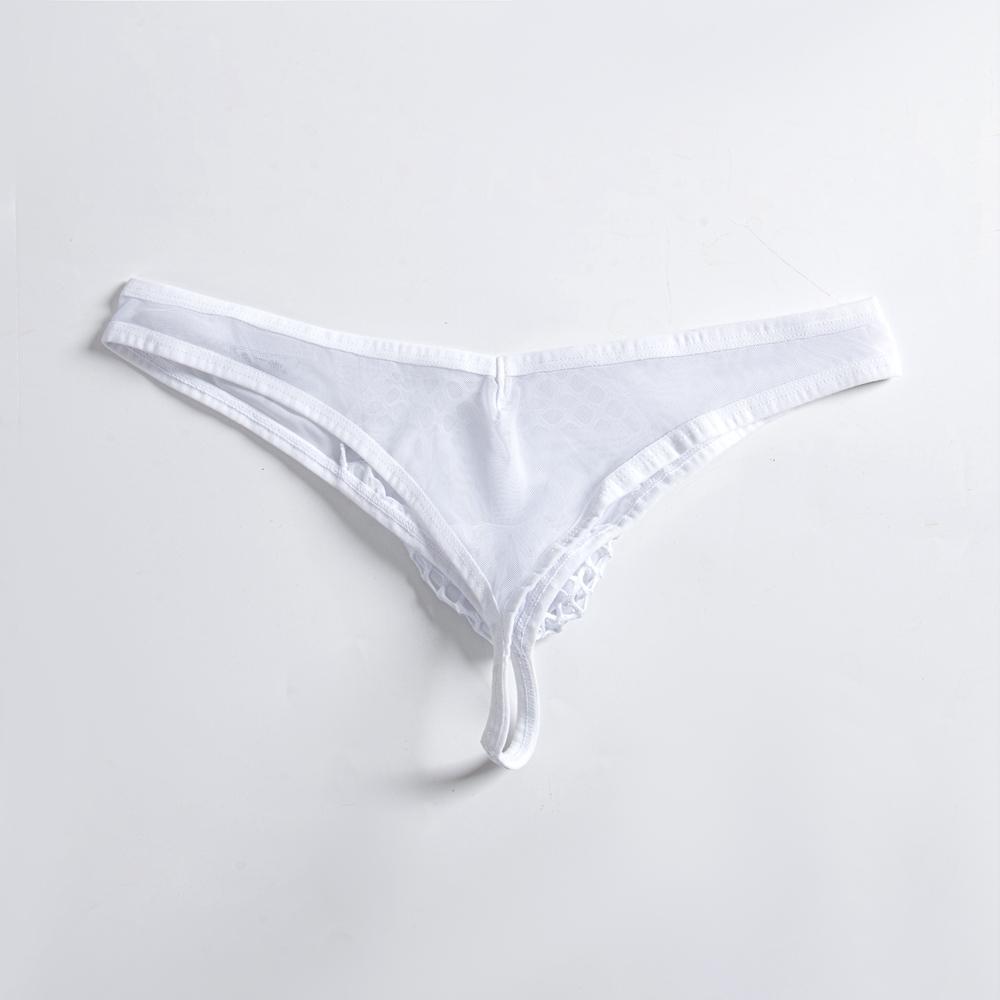Стринги JOCKMAIL ультратонкие сетчатые трусы-бикини сексуальное мужское нижнее белье с Т-образным вырезом модные полупрозрачные трусы-стринги