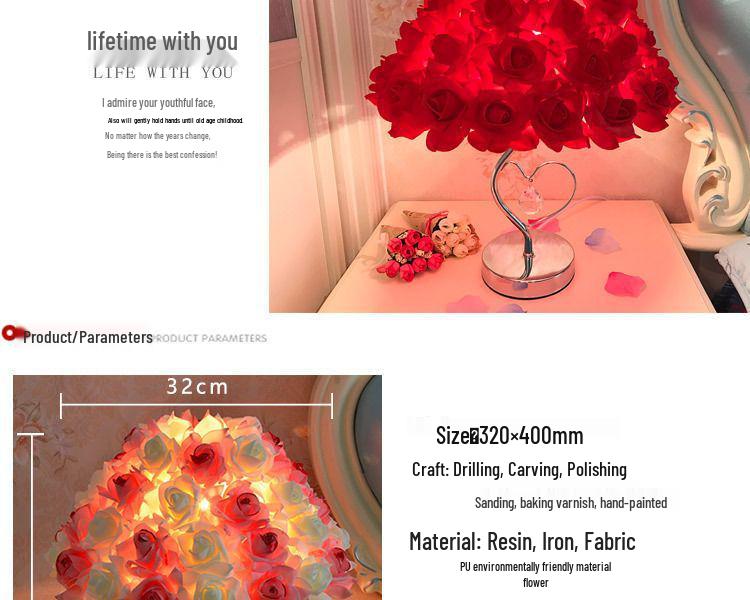 Элегантная европейская настольная лампа с перьями - Уютный светодиодный прикроватный светильник для спален и свадеб