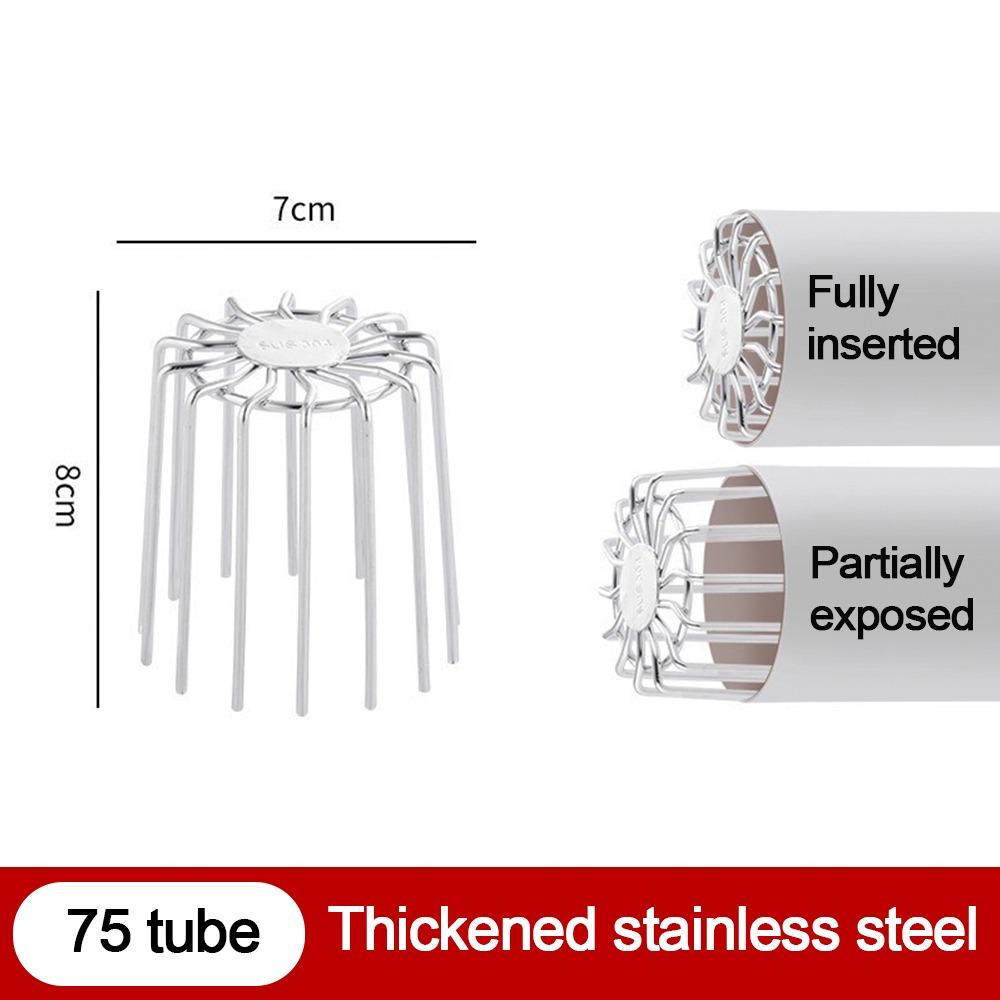 Stainless Steel Roof Floor Drain Downpipe Strainer Leaf Debris Trap Balcony Drainage Cover Anti-blocking Rain Pipe Cap