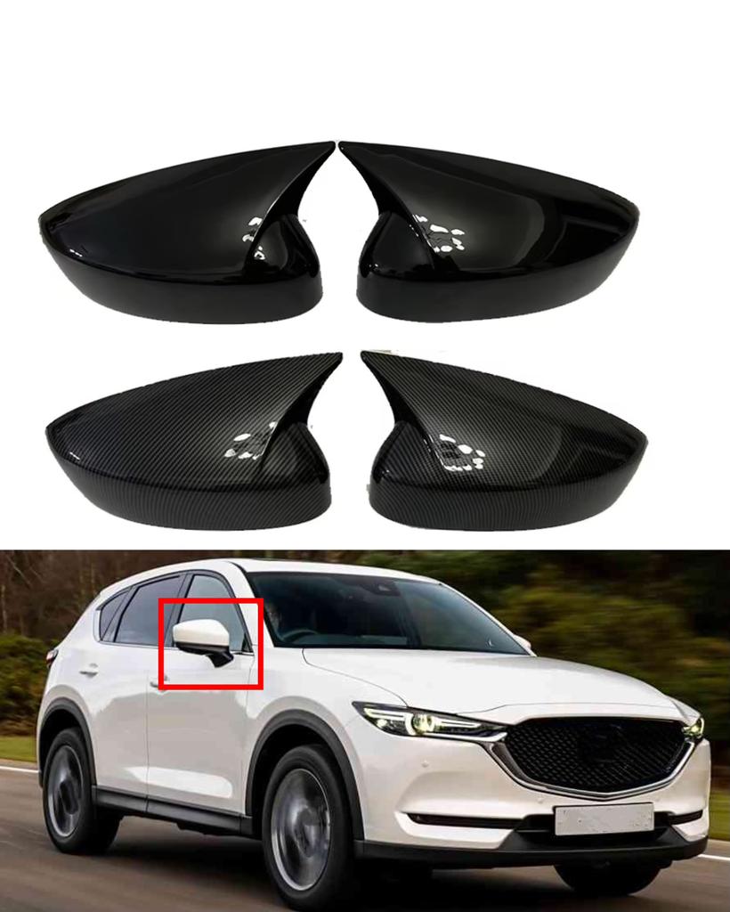 Накладка на зеркало заднего вида для Mazda CX-5 II 2024 2023 2022 2021 2020 2019-2017 Колпачок бокового зеркала Стикер Чехол для зеркала Отделка Углеродное волокно