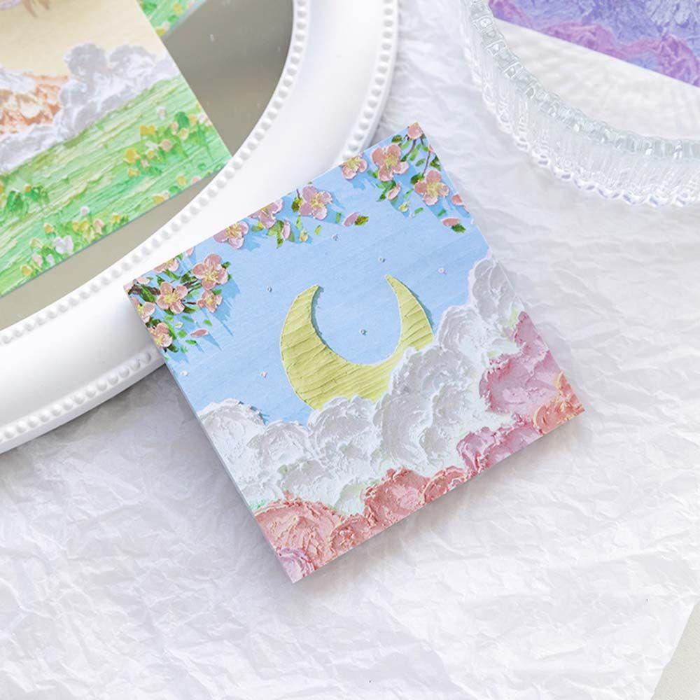 Note Writing Pads Memo Note Memo Pad landscape Oil Painting Sticky Note Sticky Note Paper