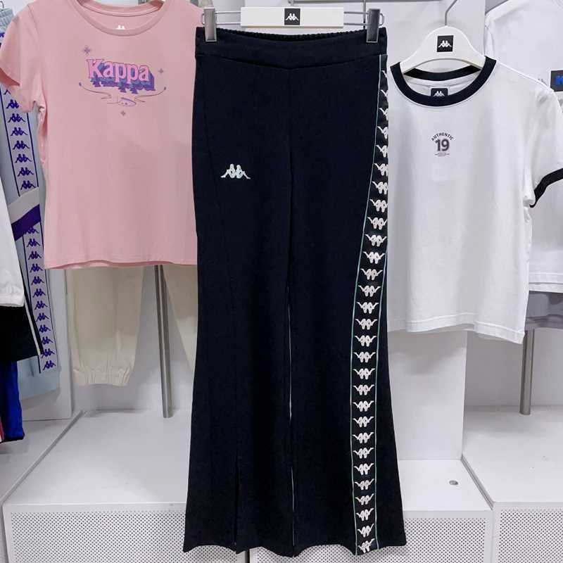 Женские модные вязаные спортивные брюки Kappa Cross Label, прямые брюки с микро-растяжкой