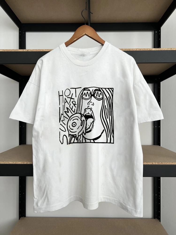 Редкая Хлопковая Белая Футболка A Thousand Times HotWax Band S-5XL FF158 Унисекс