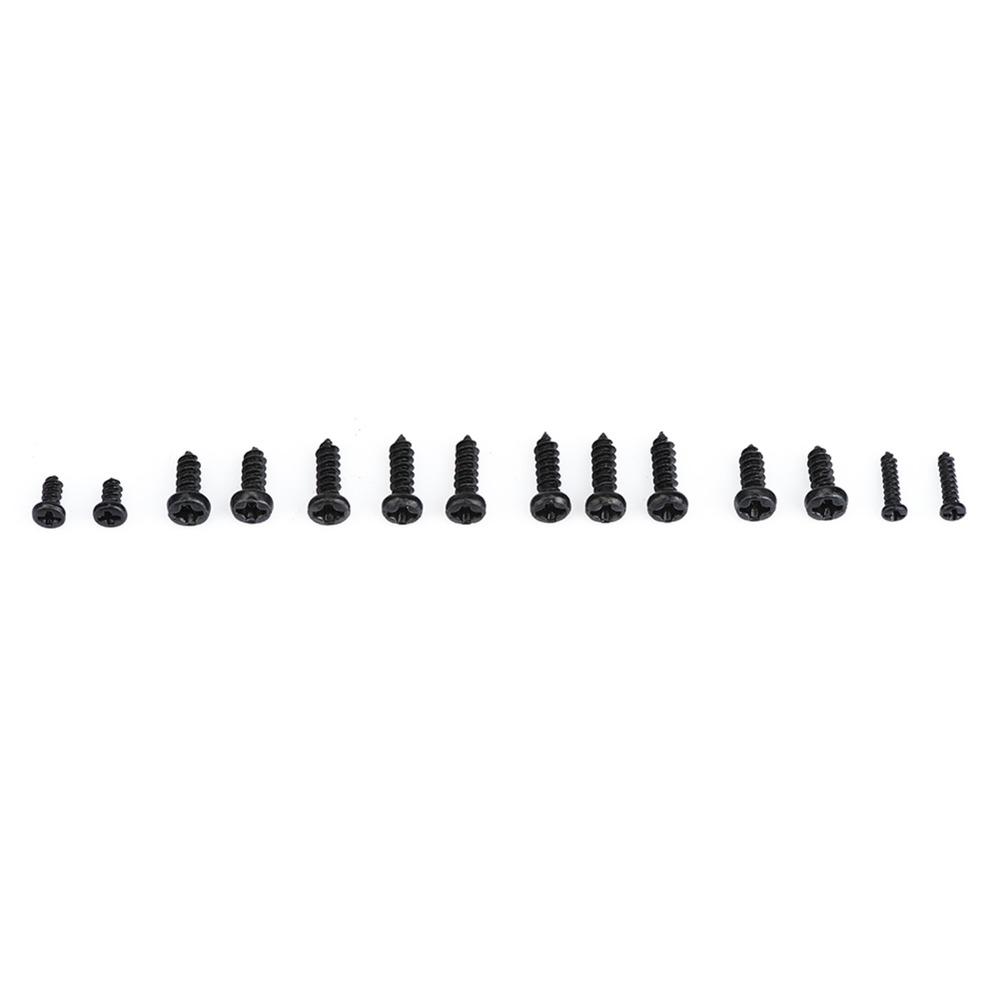 1000Pcs M1 M1.2 M1.4 M1.7 Self-Tapping Screws Carbon Steel Black Machine Screws Pan Head Tiny Screws