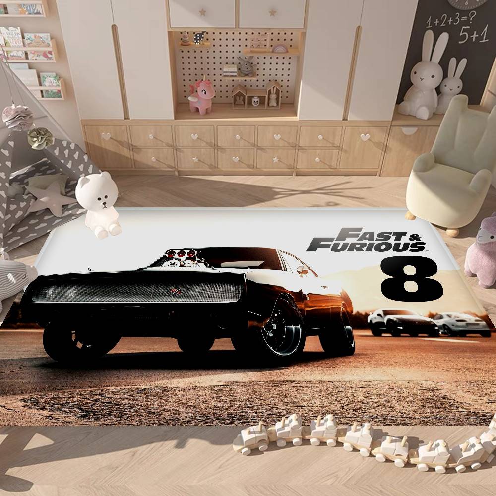 Movie F-Fast Cool Furious Floor Mat INS Style Soft Bedroom Floor House Laundry Room Mat Anti-skid Household Carpets