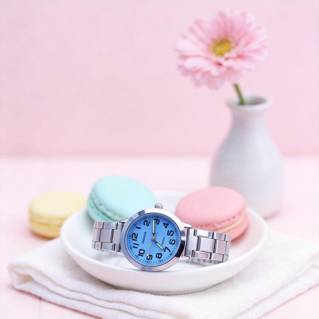 Children Digital Quartz Watch For Kids Stainless Steel Band Gift For Boys And Girls
