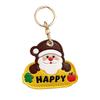 Cute Christmas Tree Pendant Creative Xmas Access Card Holder Fashion Santa Claus Keychain  Keyfob