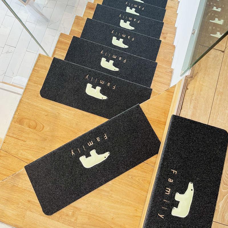 Светящиеся самоклеящиеся коврики на ступени лестницы - Соединяемые, без клея, коврики для защиты массива дерева