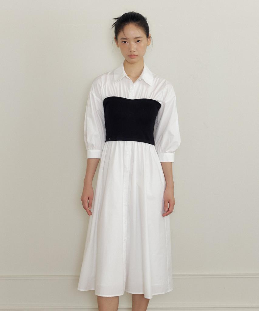 Lucirju Evening Shirt Long One-Piece (Black)