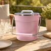 Ice Container with Lid Portable Insulated Sturdy for Countertop