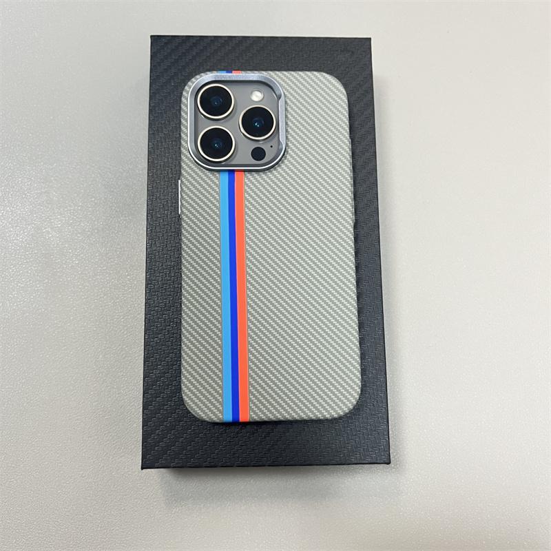 Чехол для MagSafe 16Pro из углеродного волокна с 3D-рельефом для iPhone 16 15 14 13 Pro Max, с беспроводной зарядкой, сплавленная линза, ПК, магнитная крышка