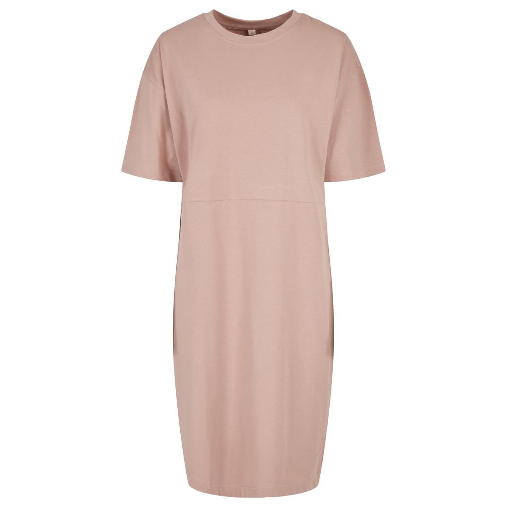 Build Your Brand Womens/Ladies Organic Slit Hem Oversized T-Shirt Dress