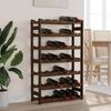 VidaXL Wine Rack for 42 Bottles Brown Solid Pine Wood 373392