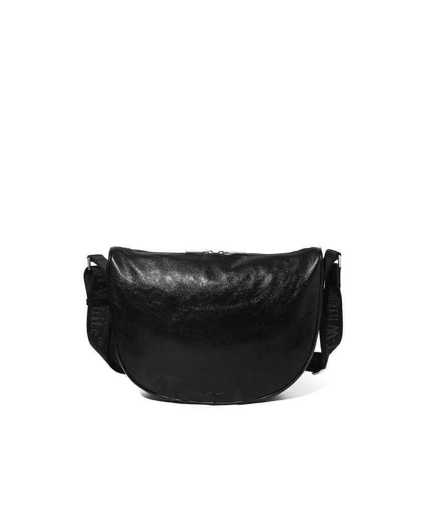 Off-White Halfmoon Shoulder Bag S Leather (Black)