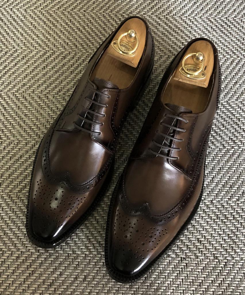 Joenshoe Dignity Wingtip Brogging Oxford Middle Brown