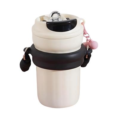 Стакан IOLOYU из нержавеющей стали 316 с крышкой и кофейная кружка для девочек и начальной школы Вакуумная стильная и милая кофейная кружка с переноской Сохраняет