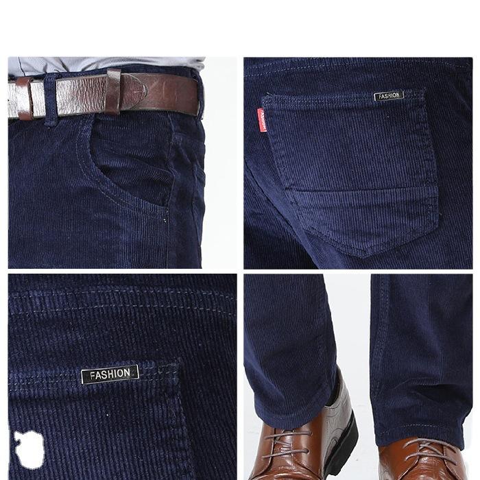 Осень и зима Новые вельветовые мужские эластичные деловые повседневные модные облегающие брюки универсальные маленькие прямые брюки