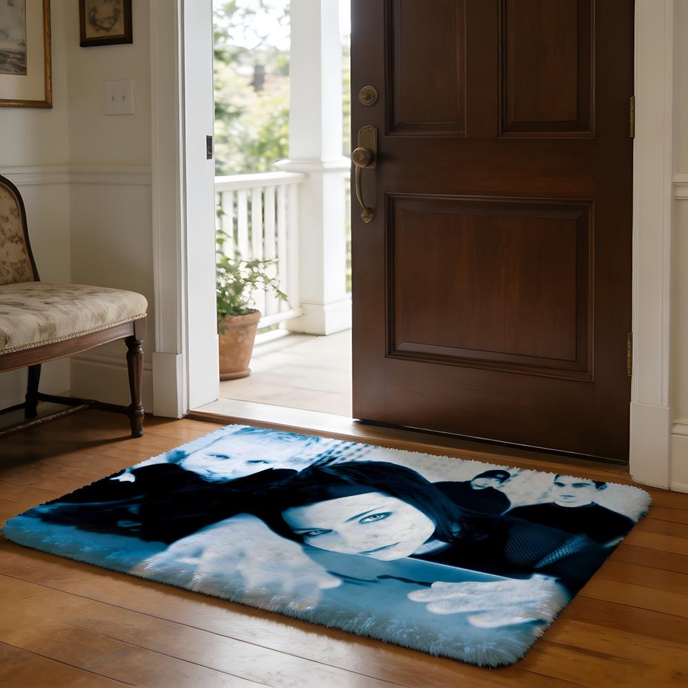 Floor Mat Soft Flannel Rug Non Slip Absorbent Mat for Bathroom Bedroom Home Decor E Evanescence Band A Amy Lee