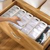 6pcs Stackable Storage Bins Versatile Organizer Set Office,Home,Closet Durable Containers Stationery,Cosmetics,Socks,Underwear