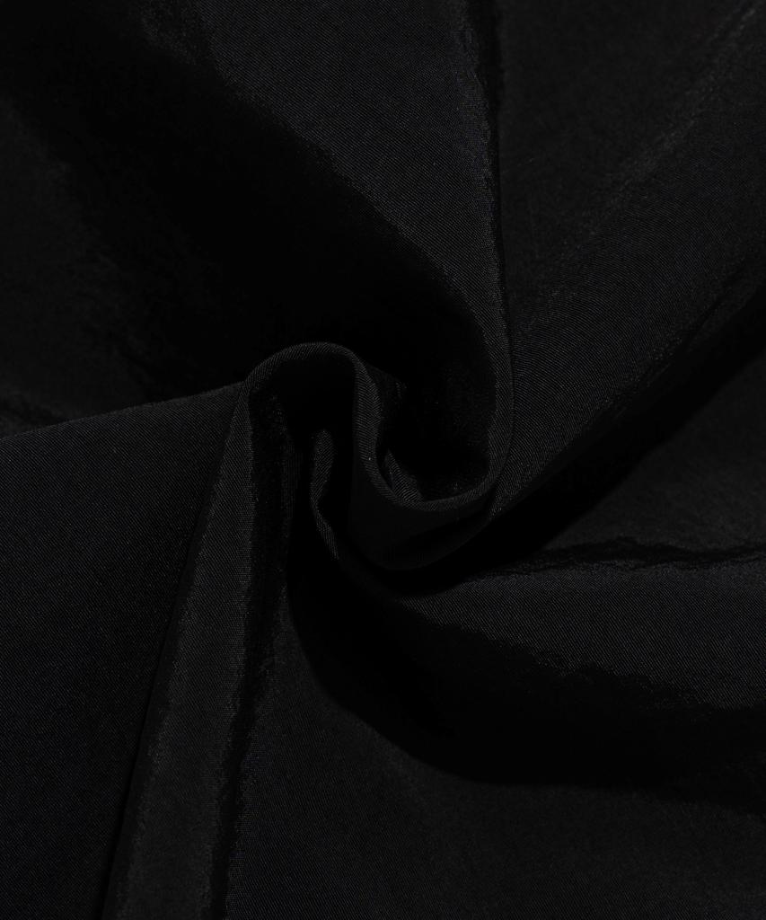 CARGOBROS Nylon Deep Tuck String Pants (Black)