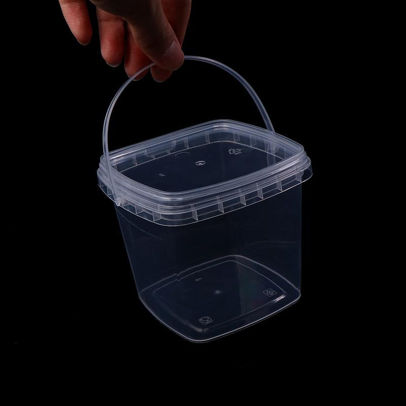 1 шт. 280 мл/500 мл/1 л пустое пластиковое ведро с крышкой герметичные полипропиленовые банки прозрачный контейнер для хранения сыпучих продуктов питания ведра для напитков