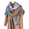 Spring and Autumn New High-end Silk Wool 140 Large Shawl Light Luxury Versatile Silk Wool Scarf Cold-proof and Warm Square Scarf