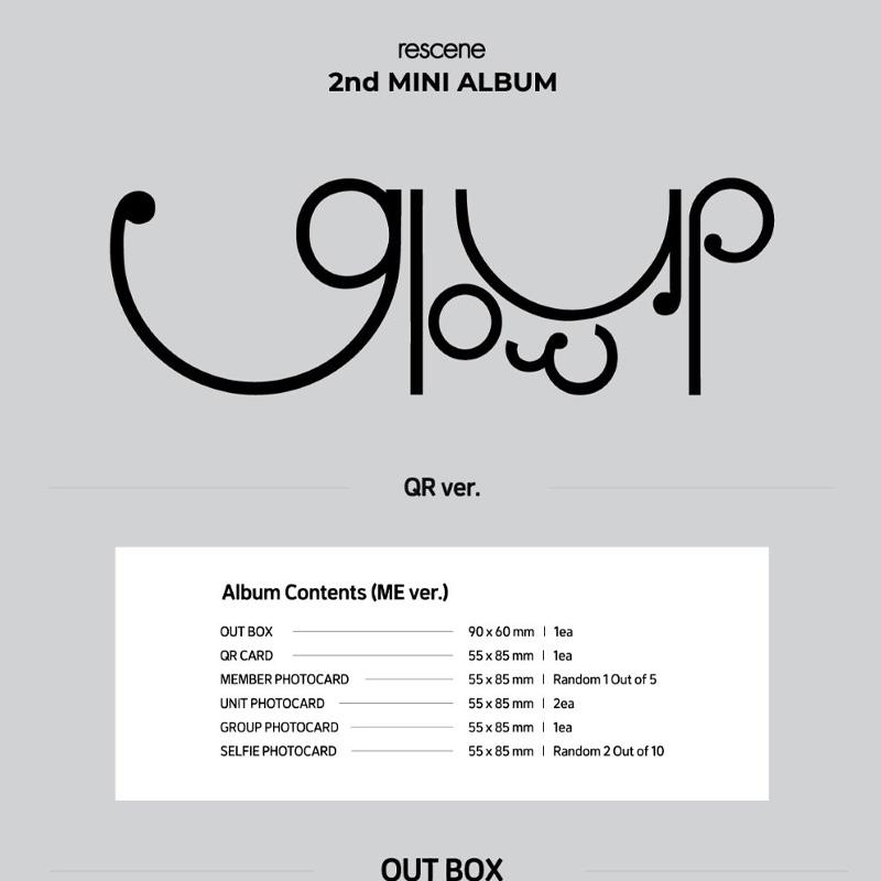 RESCENE 2nd MINI ALBUM [Glow Up] WE VER. (QR VER.)