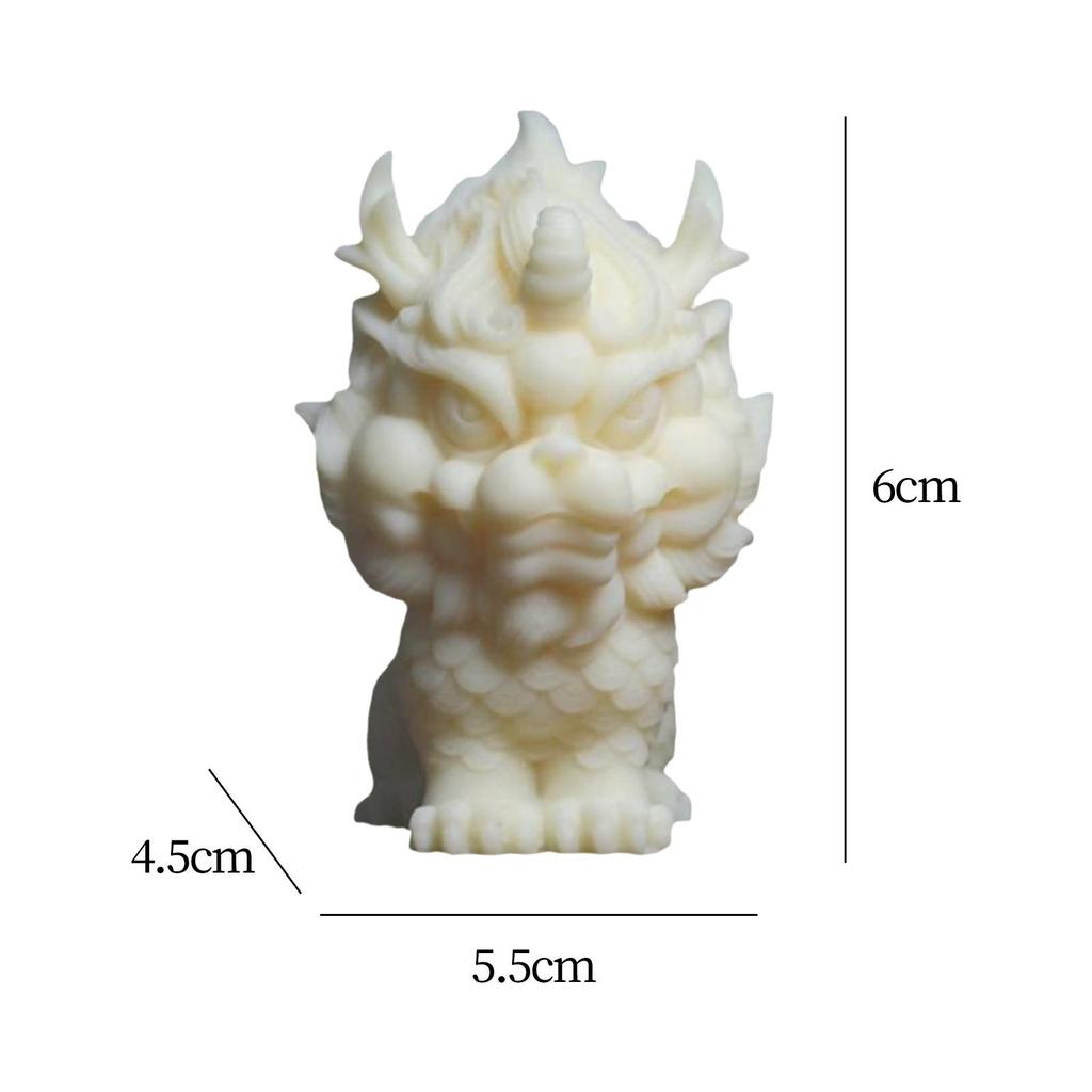Miniature Kirin Statue Table Decoration Figurine Office B