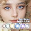 Purple Contact Lenses for Eye Myopia Purple Contact Lens 14.0mm Dioptric Correct Eyes Color Lenses with Prescription Yearly 1 Pair(2 Pieces)