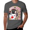 Geisha With Fan Tshirt Work Duty Casual Tshirt