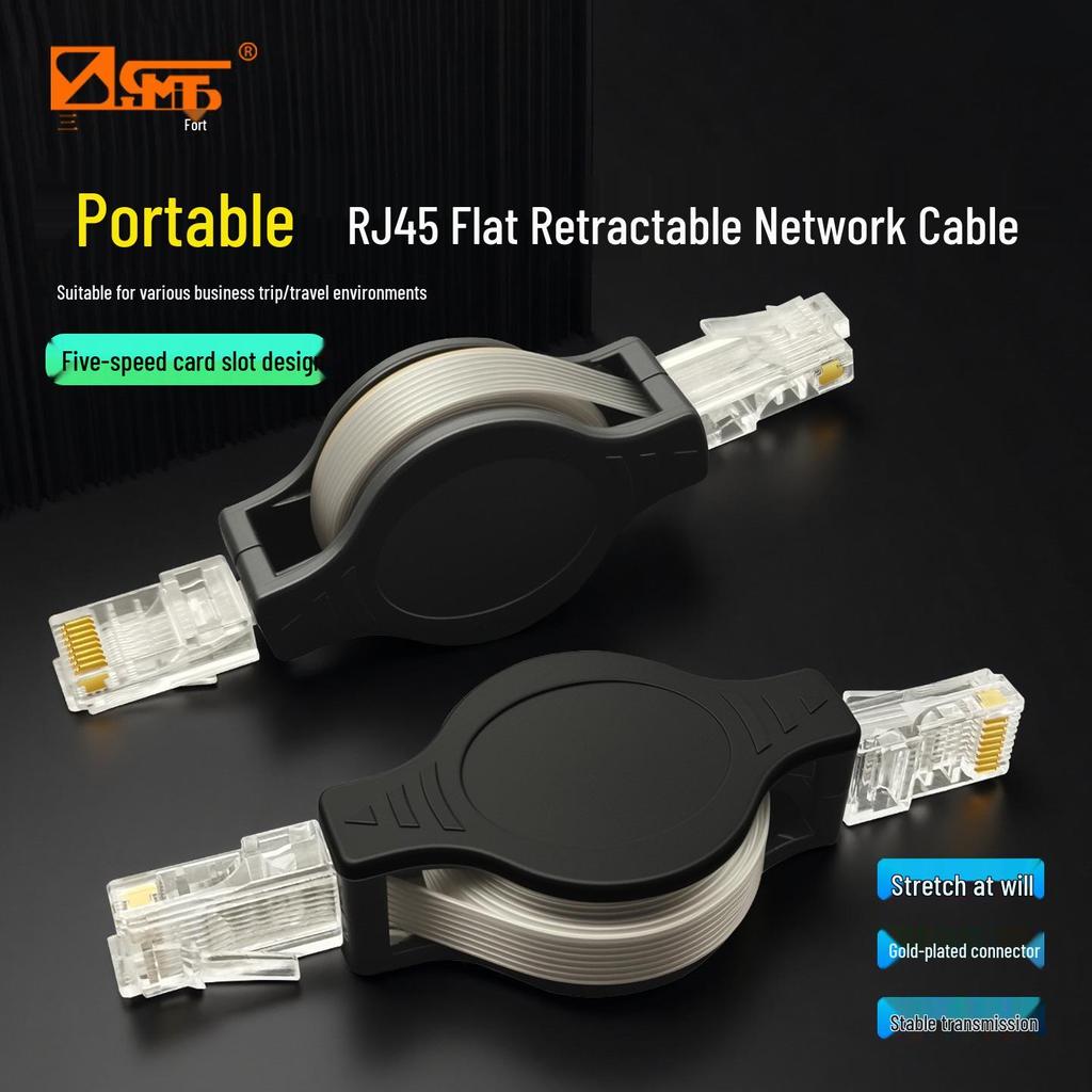 Sanbao RJ45 Выдвижной Сетевой Кабель 1,5 м для Ноутбуков и Компьютеров