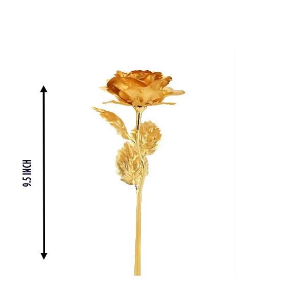 Золотая роза в подарок Искусственный цветок для девушки, парня, мужа, жены Подарки на День святого Валентина (золотой)
