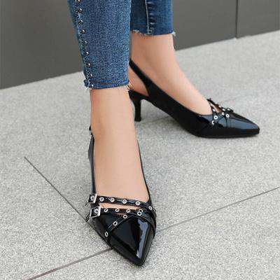 Женская обувь 2024 года, брендовые туфли с острым носком и открытой пяткой, женские туфли на высоком каблуке, летние модные туфли-лодочки, женские босоножки для вечеринок Zapatilla