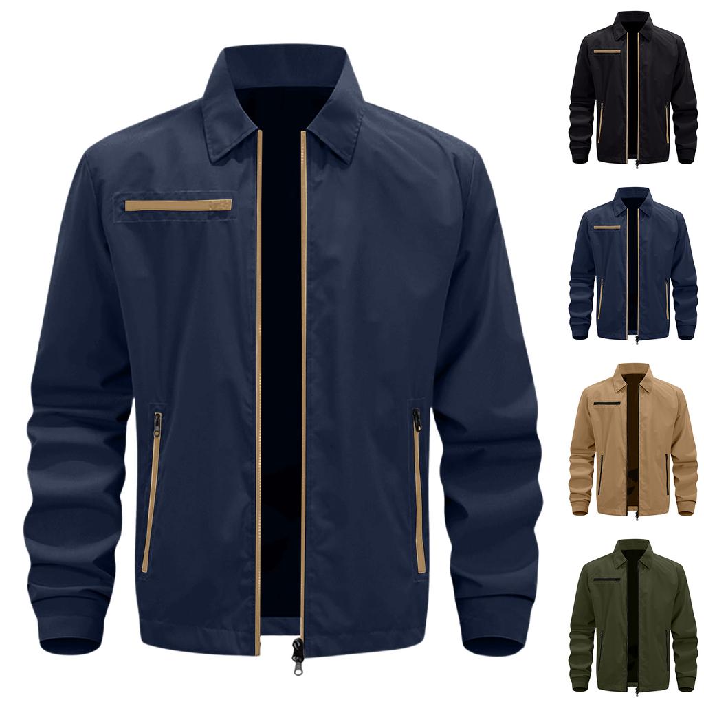 Мужская свободная куртка Модная куртка с несколькими карманами