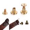 Fashion Luxury 10pcs For Screw Nail Rivets For Leather Craft Belt Wallet Brass Craft Nail Rivets Screws Cloth Button Decoration Nail DIY Scrapbook