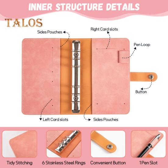 Бюджетная книга из мягкой искусственной кожи формата А6 с сумкой на молнии, счетчик расходов на 100 дней, хранилище для монет, карточек, планировщик для экономии денег