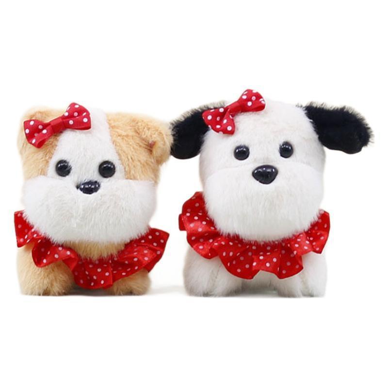 Cuddly Plush Puppy Pendant With Charming Bow Perfect For Keys And Handbags