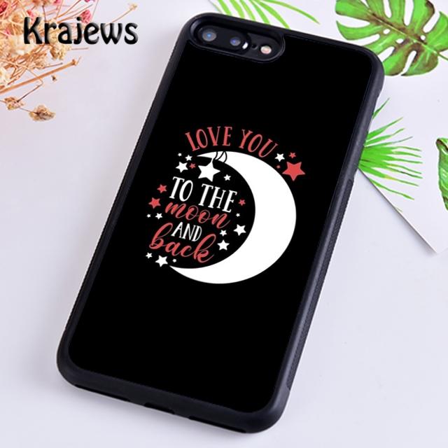 Krajews I Love You To The Moon And Back Soft Phone Case Cover For iPhone 17 Air 16 15 14 plus 11 12 13 pro max Fundas