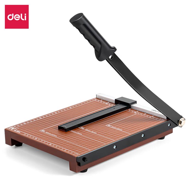 Deli 8004 A4 Wooden Guillotine Paper Trimmer CN plug (adapter included)