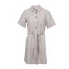 Beige Rila Linen Shirt Dress Woman