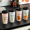 Кружка для котенка и щенка Высокая кружка Кружка для молочного чая с крышкой Керамический сувенир Девушка Пара Кофейная кружка Студенческая кружка для воды