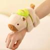 Lovely Capybara Animal Slap Snap Wrap Wristband Bracelet Plush Stuffed Animal Kawaii Capybara Hand Ring Wristband Kid Funny Toys