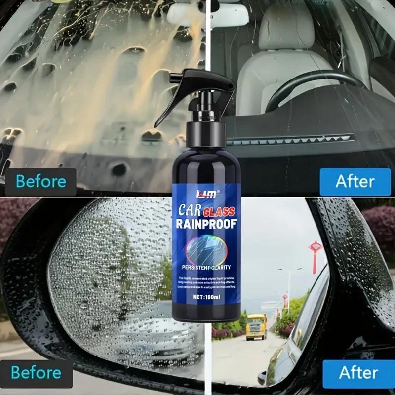 Universal Glass Rain Repellent Coating-windshield and Mirror Hydrophobic Spray,improves Visibility and Repels Water