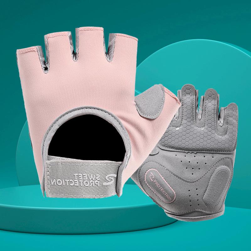 New Unisex Fitness Gloves: Outdoor Cycling, Half-Finger, Wear-Resistant, Non-Slip, Shock-Absorbing, Palm Protection, Breathable