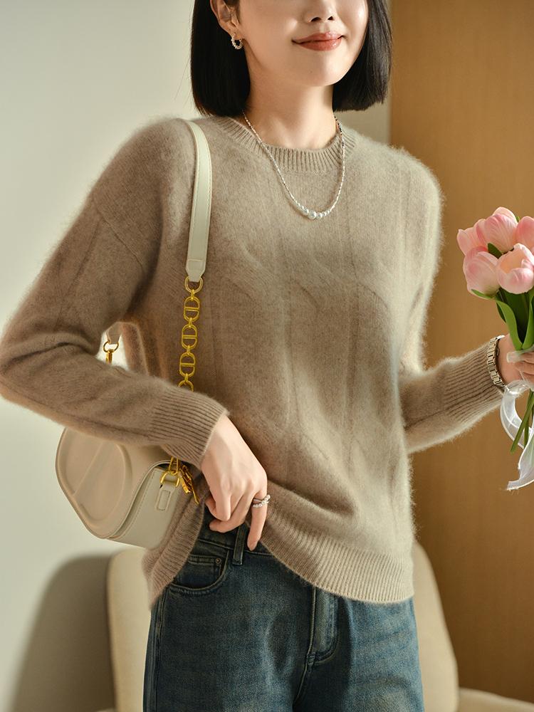 Женский кашемировый свитер Qinghe кашемир 30% кашемир 70% шерсть осенне-зимний кашемировый пуловер мягкий и теплый