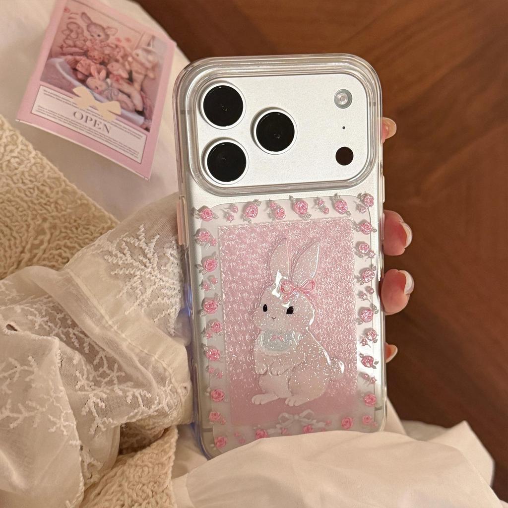Милый Мультяшный Кролик Чехол для Телефона для iPhone 16, iPhone 17 и iPhone 17 Pro Max